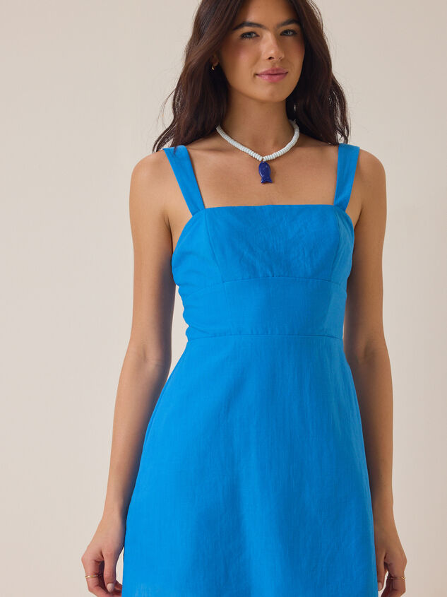 Alisha Linen Mini Dress Detail 3 - AS Kids