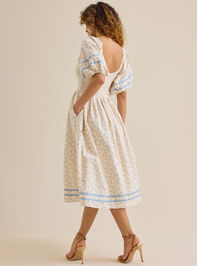 Ella Velvet Trim Floral Mama Dress Detail 5 - ALTAR'D STATE KIDS