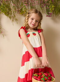 Sadie Strawberry Dress Detail 2 - ALTAR'D STATE KIDS