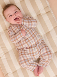 Western Plaid Polo Romper - AS Kids