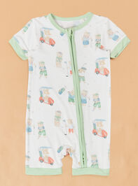 Tee Time Teddys Polo Shortie Romper - ALTAR'D STATE KIDS