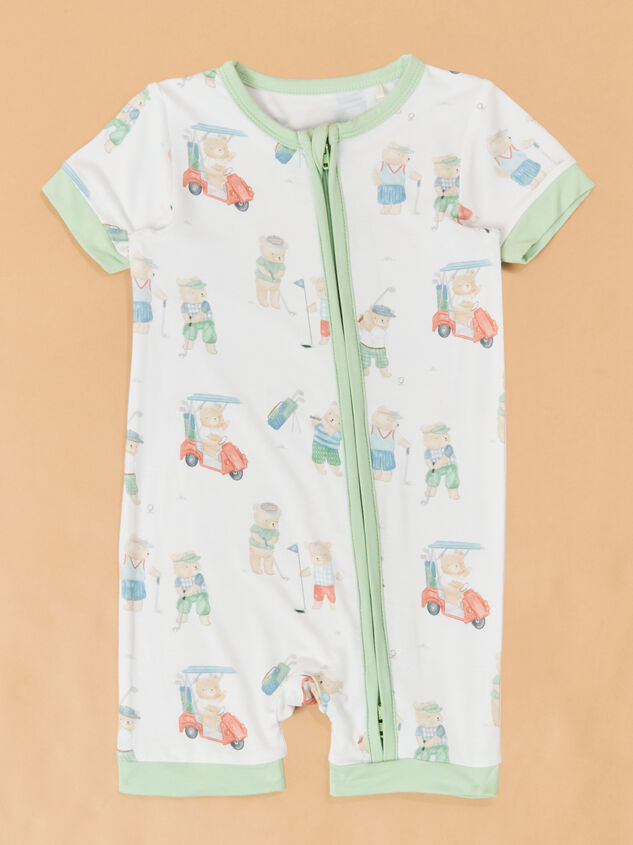 Tee Time Teddys Polo Shortie Romper - ALTAR'D STATE KIDS