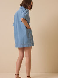Maya Denim V-Neck Dress Detail 5 - ALTAR'D STATE KIDS
