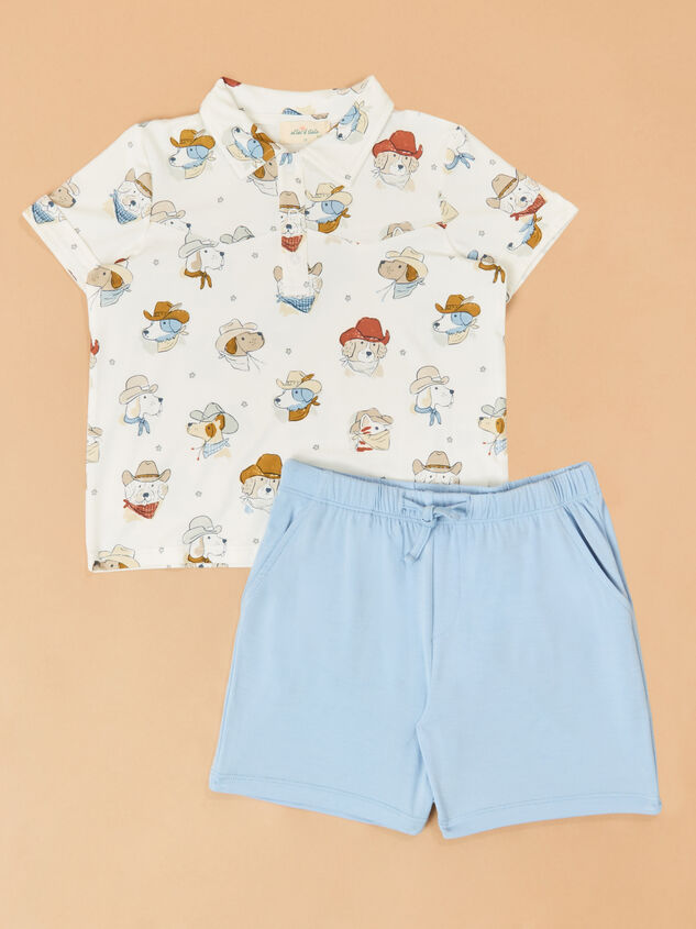 Cow-Dog Polo and Short Set - ALTAR'D STATE KIDS