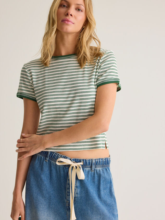 Aspen Stripe Tee Detail 2 - AS Kids