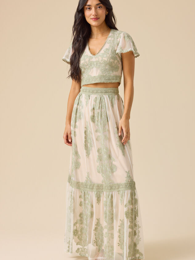 Arissa Floral Embroidered Maxi Skirt - ALTAR'D STATE KIDS