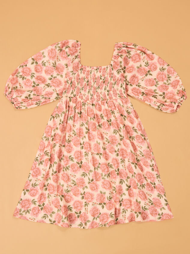 Zainy Floral Midi Toddler Dress Detail 3 - AS Kids