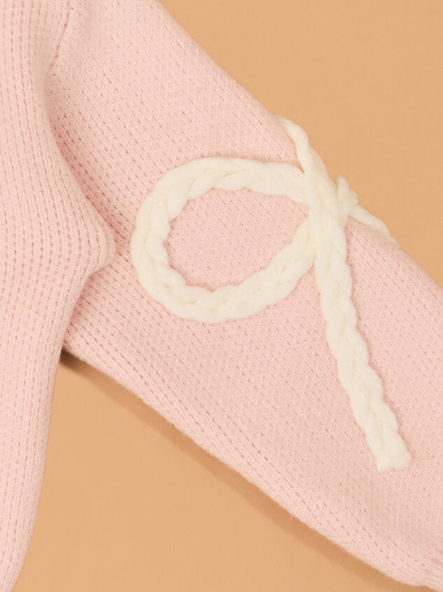 Briar Braided Bow Sweater Detail 2 - AS Kids