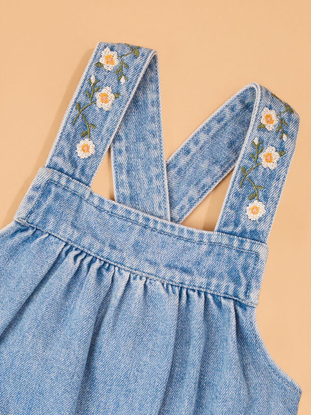 Lorelai Embroidered Denim Dress Detail 4 - AS Kids