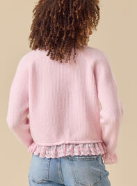 Salome Lace Trim Cardigan Detail 4 - ALTAR'D STATE KIDS
