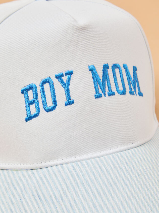 Boy Mom Embroidered Stripe Hat Detail 2 - ALTAR'D STATE KIDS