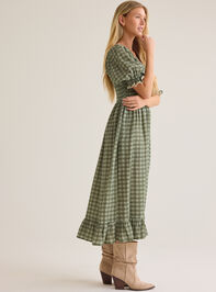 Haven Gingham Midi Mama Dress Detail 3 - AS Kids