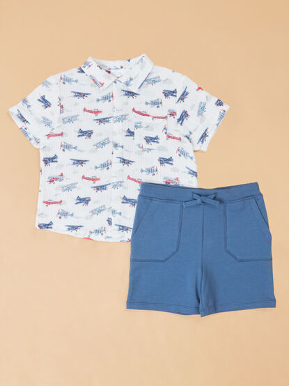 Vintage Planes Polo and Shorts Set - AS Kids
