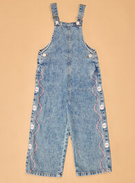Madelyn Embroidered Daisy Overalls - AS Kids