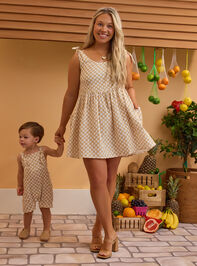 Palm Check Mama Dress - AS Kids
