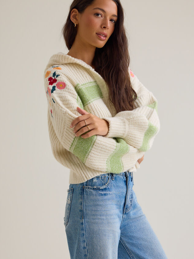 Lilyana Embroidered Hoodie Sweater Detail 5 - AS Kids