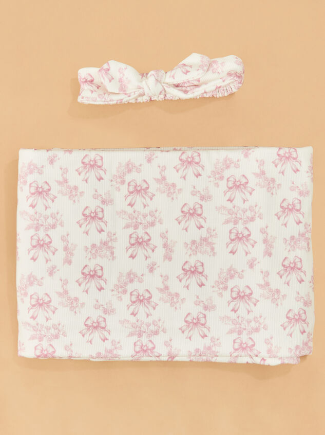 Bonnie Bows Toile Swaddle with Bow Detail 2 - ALTAR'D STATE KIDS