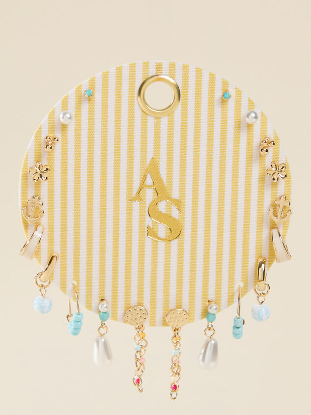 Yellow & White Striped Earring Pack - ALTAR'D STATE KIDS