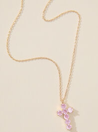 Pink Glitz Cross Necklace - ALTAR'D STATE KIDS