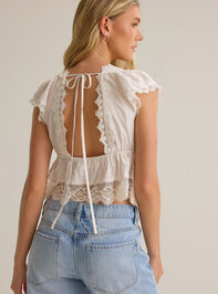 Bella Lace Trim Babydoll Top Detail 2 - AS Kids