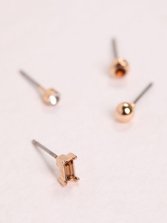 Pearl & Gold Stud Earring Pack Detail 2 - AS Kids