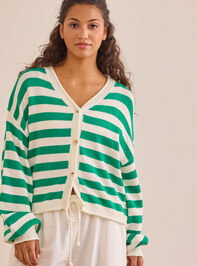 Serve Stripe Button Up Cardigan Detail 2 - ALTAR'D STATE KIDS