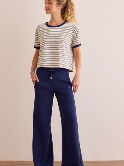 Power Stripe Ringer Boxy Tee - AS Kids