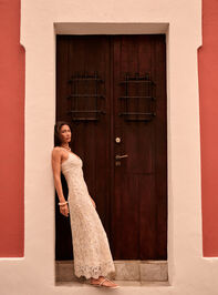 Millie Crochet Maxi Dress Detail 2 - AS Kids
