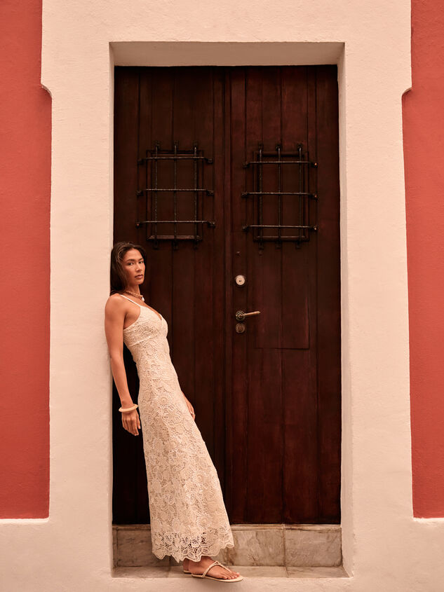 Millie Crochet Maxi Dress Detail 2 - AS Kids