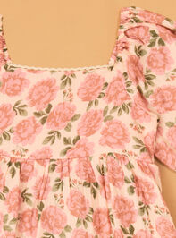 Zainy Floral Midi Toddler Dress Detail 2 - AS Kids