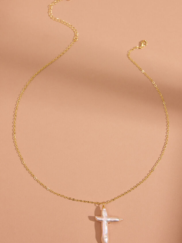 Pearl Promise Cross Necklace Detail 2 - ALTAR'D STATE KIDS