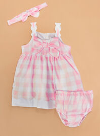 Cindy Check Dress with Headband - ALTAR'D STATE KIDS