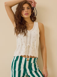 Lynn Pointelle Button Tie Tank - ALTAR'D STATE KIDS