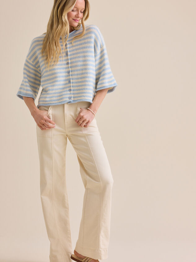 Iris Striped Roll Neck Cardigan Detail 4 - ALTAR'D STATE KIDS