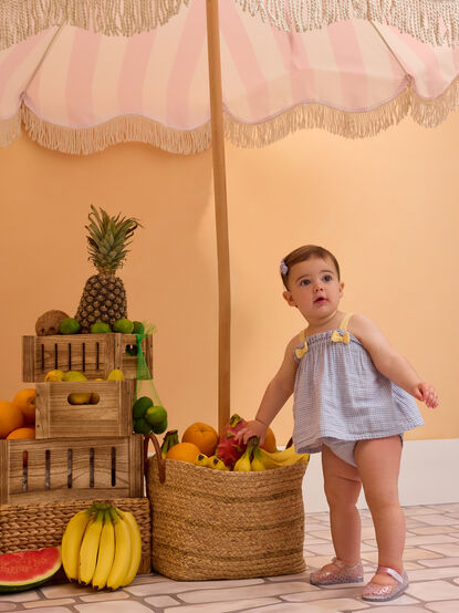 Genevieve Gingham Bow Tank With Bloomer - ALTAR'D STATE KIDS