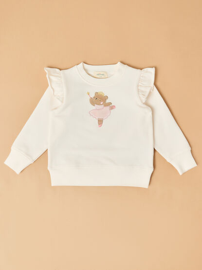 Ballet Bear Ruffle Sweatshirt - ALTAR'D STATE KIDS
