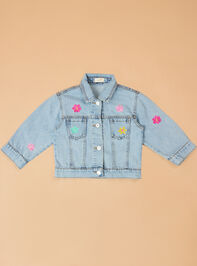 Maya Embroidered Denim Jacket Detail 4 - ALTAR'D STATE KIDS