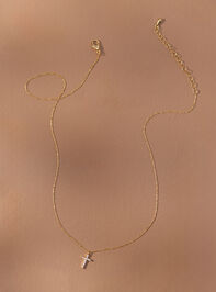 18K Gold Dipped Cross Charm Necklace Detail 2 - ALTAR'D STATE KIDS