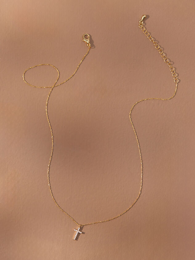 18K Gold Dipped Cross Charm Necklace Detail 2 - ALTAR'D STATE KIDS