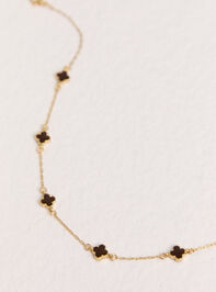 18K Gold Dainty Clover Choker Detail 2 - AS Kids