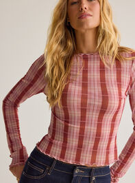 Darcy Mesh Plaid Top - AS Kids