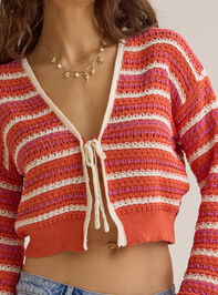 Rienna Striped Tie Front Top Detail 2 - ALTAR'D STATE KIDS