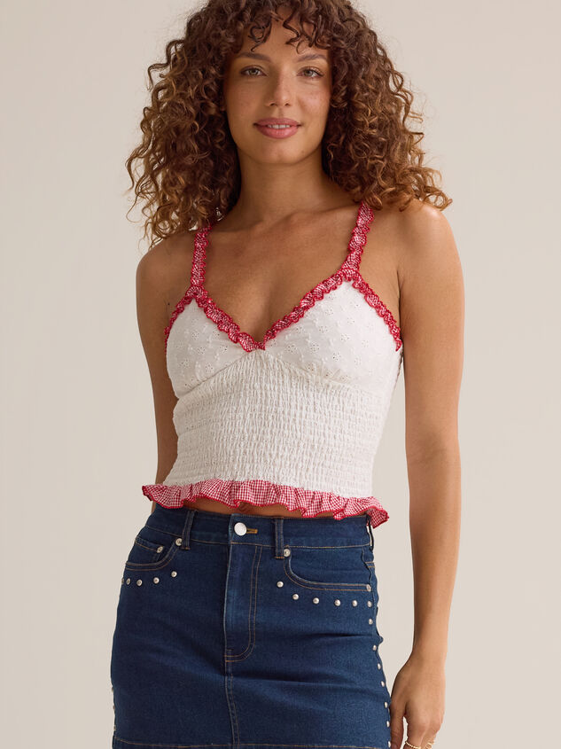 Cora Smocked Eyelet Cami - ALTAR'D STATE KIDS