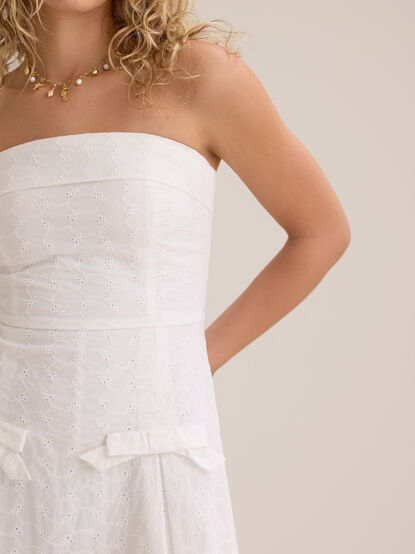 Kaybrie Strapless Bow Romper - AS Kids