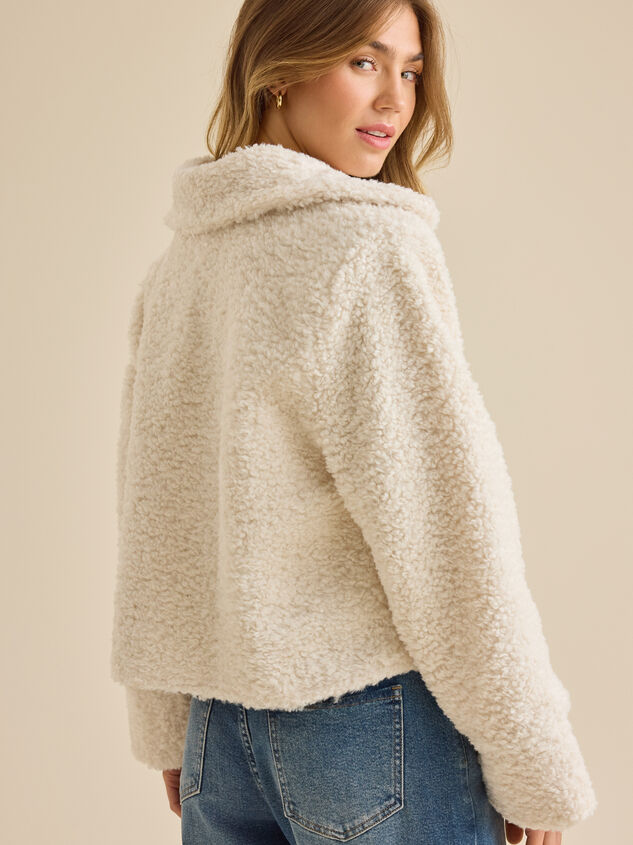 Clara Satin Tie Fur Jacket Detail 6 - ALTAR'D STATE KIDS