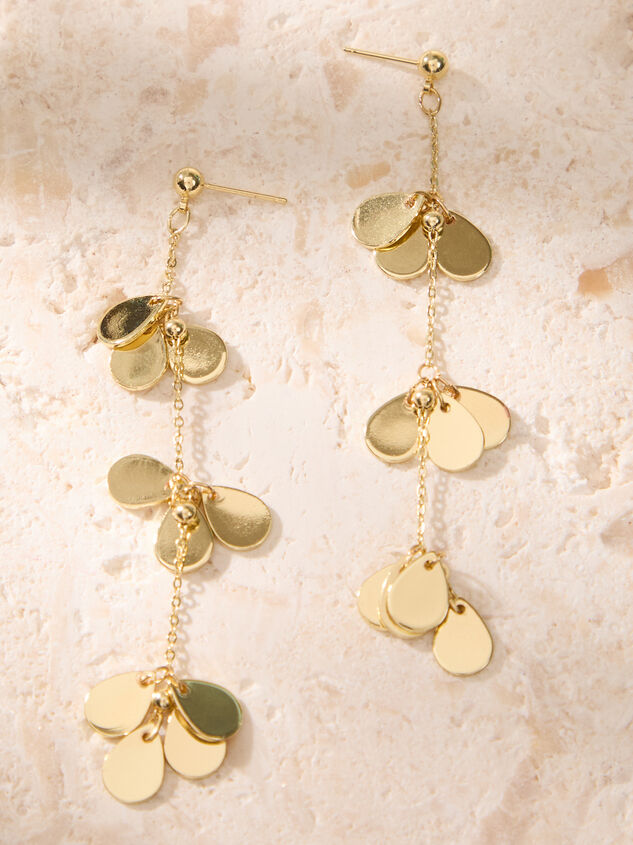 Golden Tiered Coin Earrings Detail 2 - AS Kids