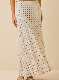 Elodie Polka Dot Linen Maxi Skirt Detail 3 - ALTAR'D STATE KIDS