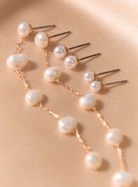 18K Gold Pearl Dangle Trio Pack - AS Kids