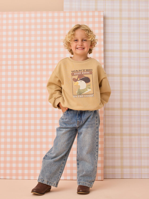 Wanted: Silly Goose Toddler Sweatshirt Detail 4 - AS Kids