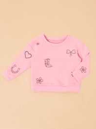 Cowgirl Icons Embroidered Sweatshirt Detail 2 - ALTAR'D STATE KIDS